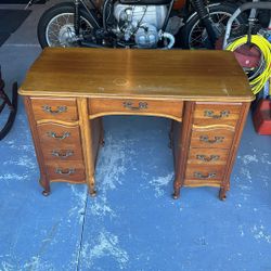 Old Wooden Desk Made By Maddox Tables