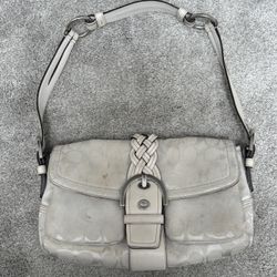 Coach #6280 Signature Boho Classic C Buckle Braided Shoulder Bag '05 Y2K Hobo 