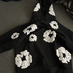 Black And White Denim Tear Hoodie
