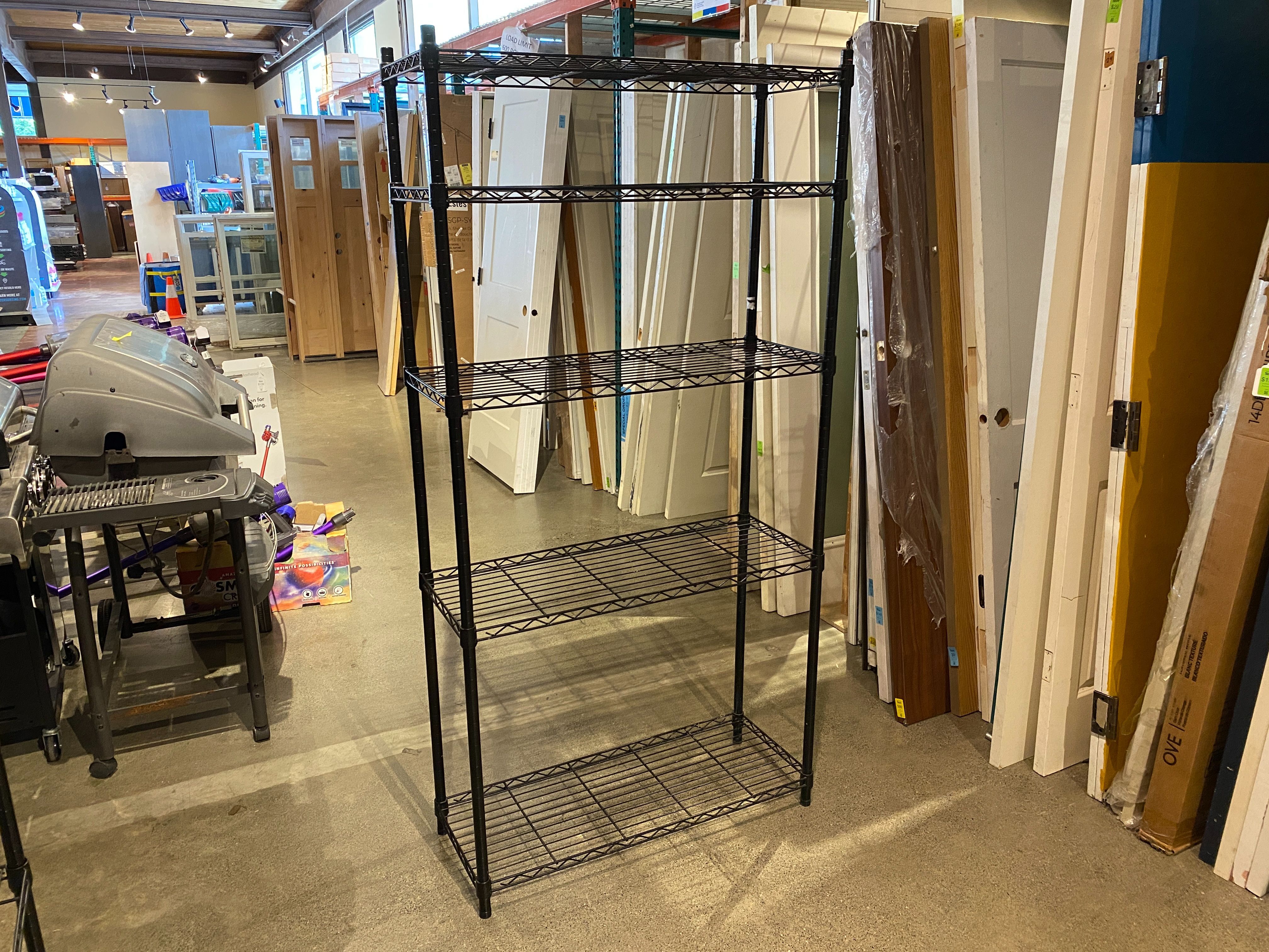72″ Tall Black Metal Storage Rack