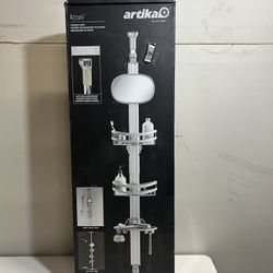 Artika Azzuro Standing Shower Caddy Light Gray