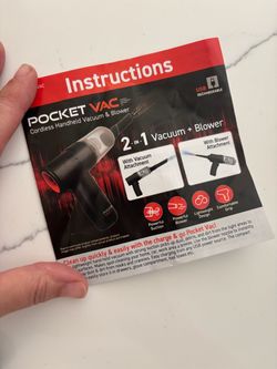 Pocket Vac Cordless Handheld Vacuum & Blower
