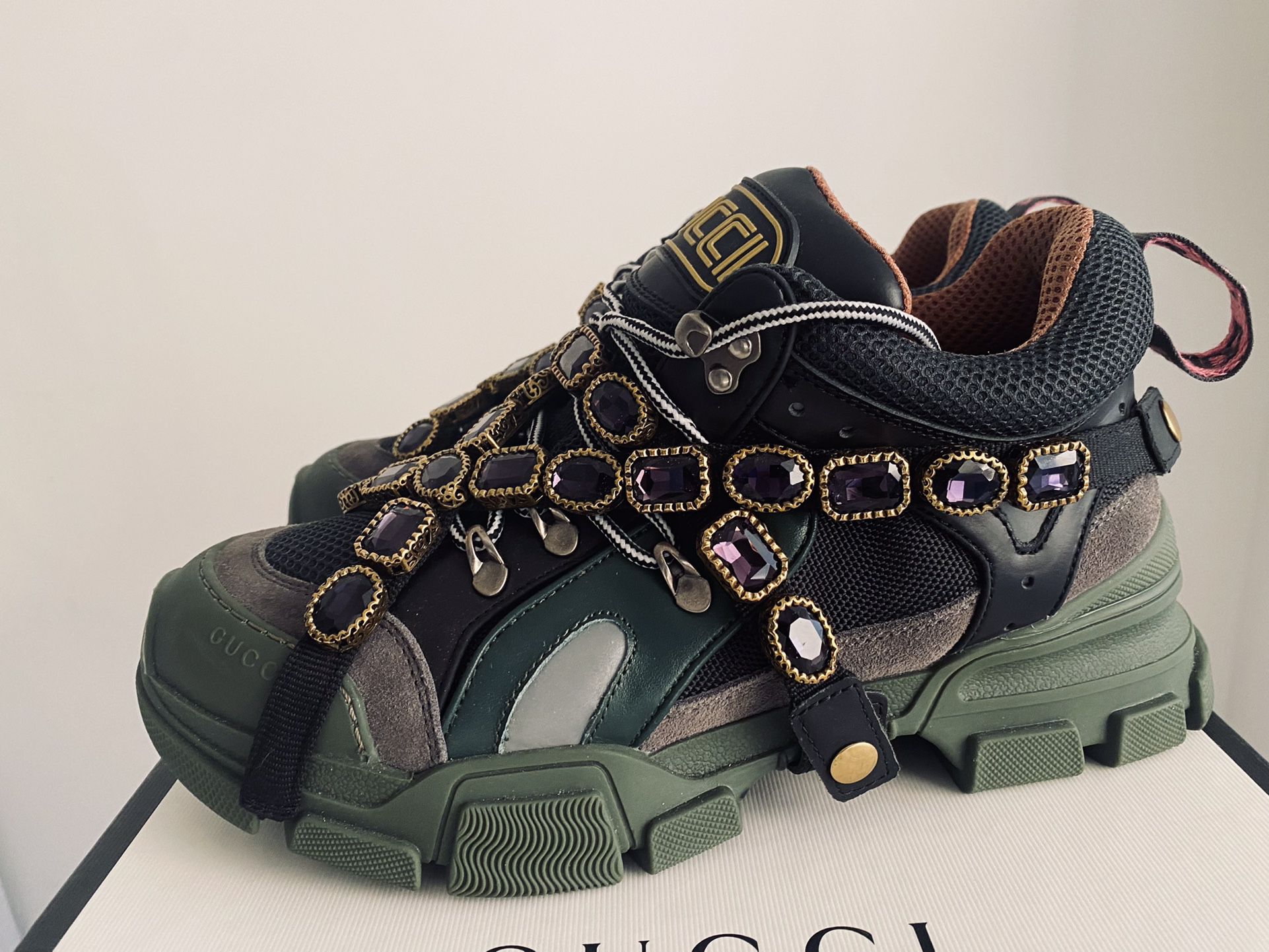 Designer Gucci Sega Crystals Flashtrek Men Sneakers Shoes Dior Chanel  Vuitton for Sale in Los Angeles, CA - OfferUp
