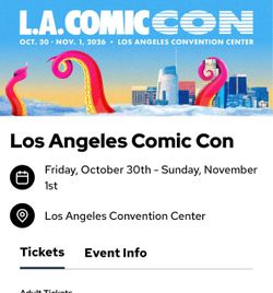 2 Comic Con LA tickets