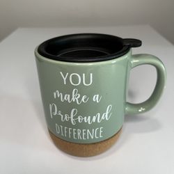 Inspirational Mug W/ Cork Base And Lid