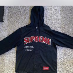 Supreme Button Up Hoodie