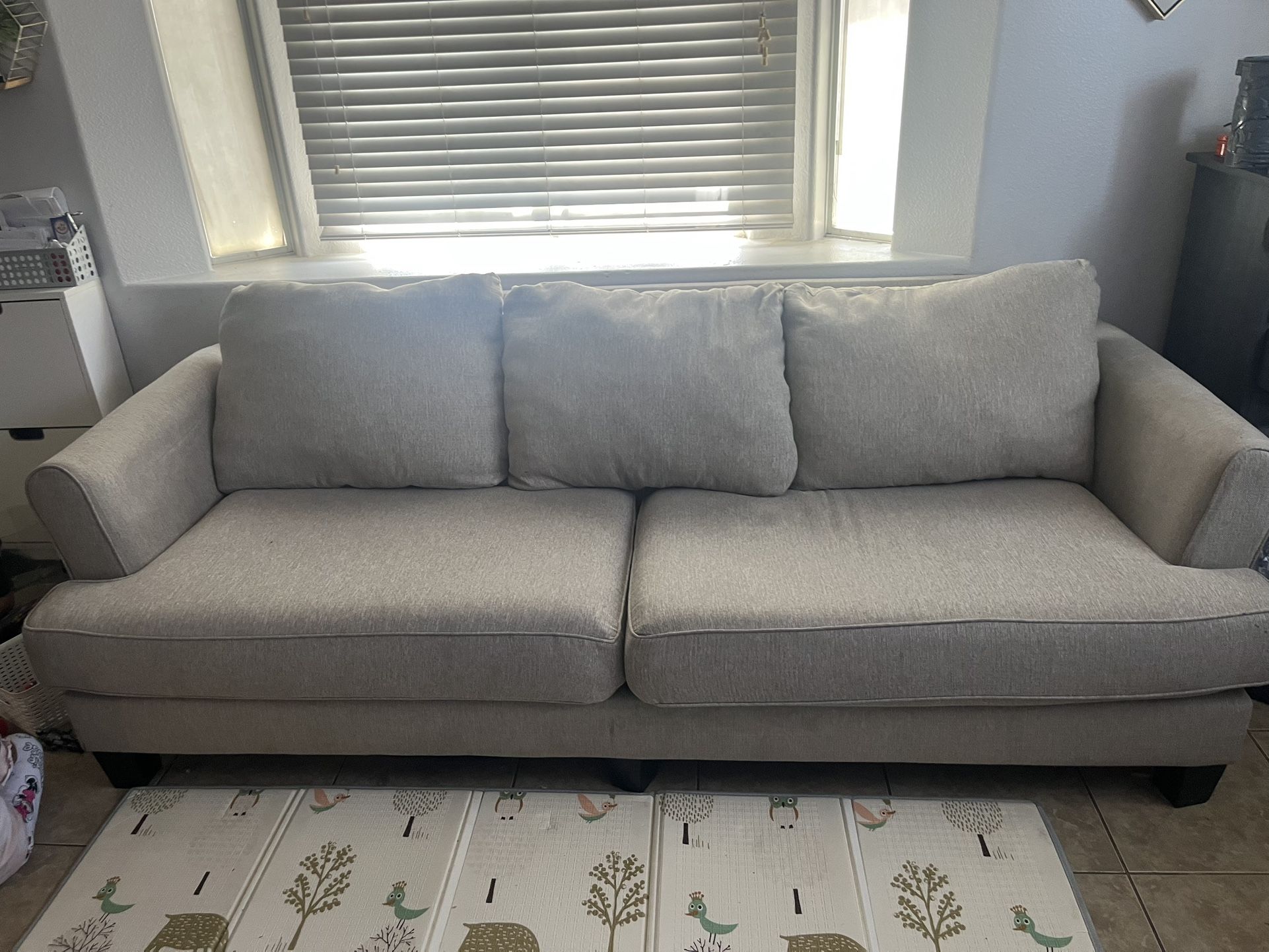 Comfy Long Couch Beige Color