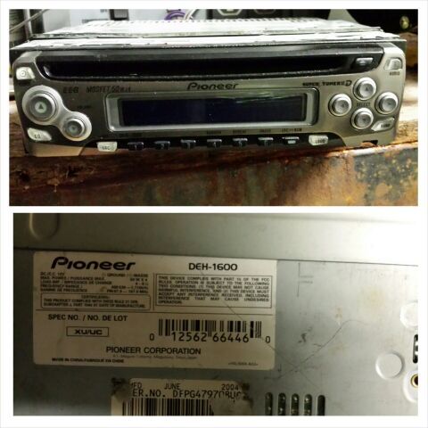 Pioneer (deh-1600) cd player