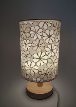 White and Gold Small Lampshade 7 inch Height