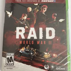 New & Sealed  Xbox One Raid World War II 2 Game By 505 Games. Microsoft 