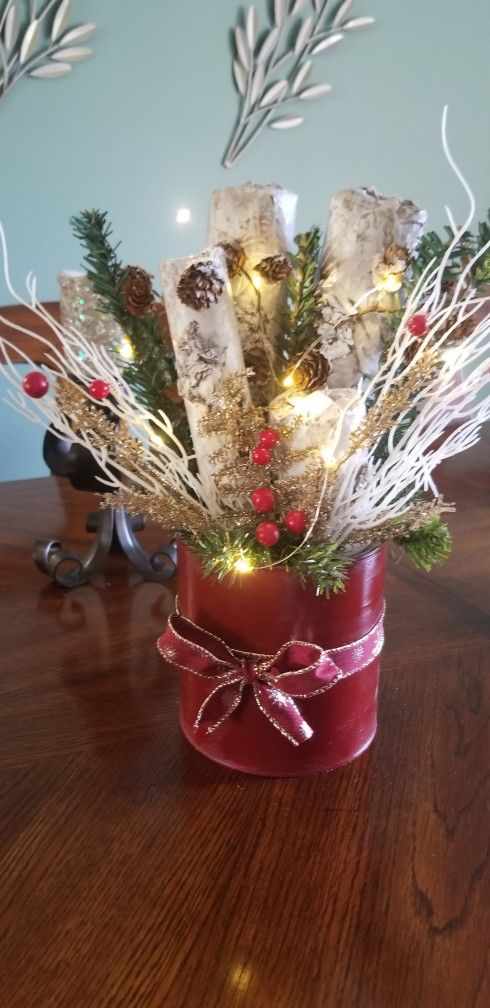 Handcrafted Tabletop Christmas Decor.