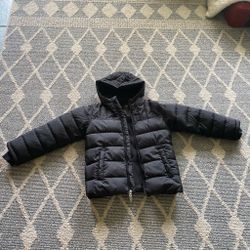 jacket with hood small black puffer jacket with hood