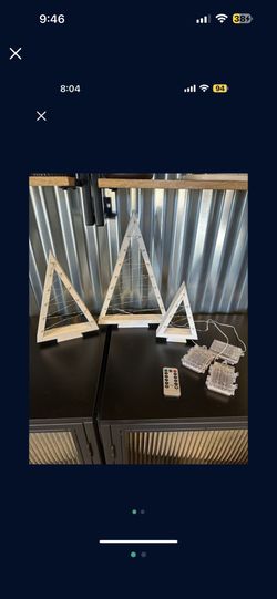 Light Up White Wooden Christmas Tree Decor 