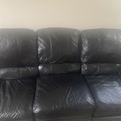 Black Leather Sofa And Loveseat