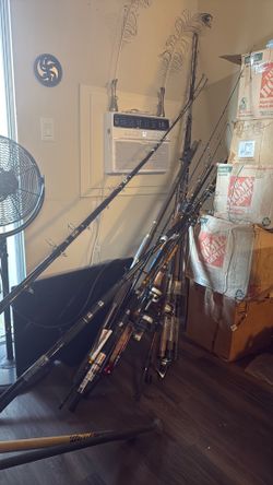 Vintage fishing poles