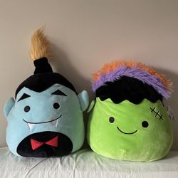 Halloween Squishmallows Frankie the Frankenstein & Drake the Vampire - 12”