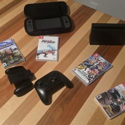 Nintendo Switch 1 With Pro Controller And Games
