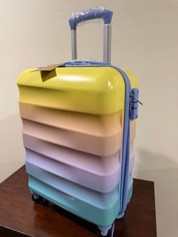 Rainbow Ombre Hardside Luggage Set with Duffle Bag 20”