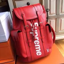 LOUIS VUITTON X SUPREME CHRISTOPHER BACKPACK EPI PM RED
