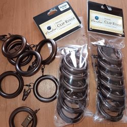 Curtain Ring Clips and Curtain Rod 