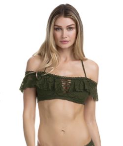 NWOT Becca bandeau lace bikini top. Sz M