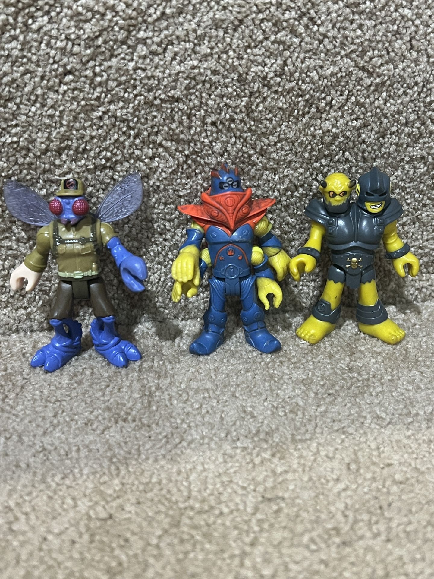 Imaginext lot of 3 Alien 4 arm & 2 monster & Fly Exterminator blind bag series