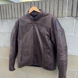 Brown Leather Motorcycle Jacket_Dainese