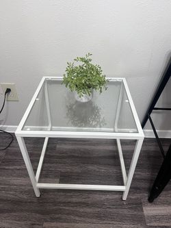 IKEA White Glass Table