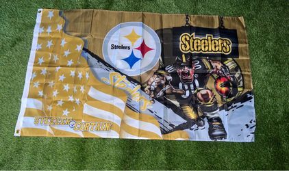 Steelers flag size 5’x3’