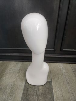 Premium Glossy White Plastic Mannequin Head