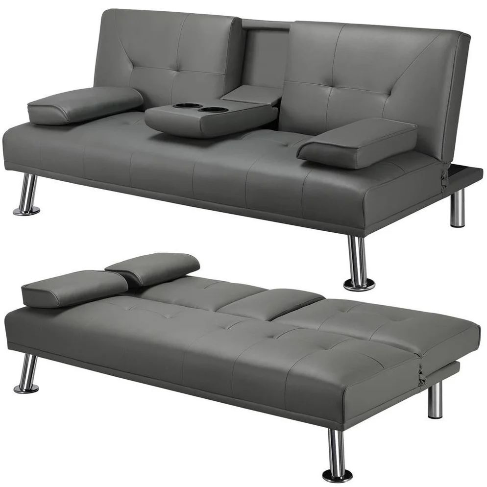 Yaheetech Convertible Sofa Bed Adjustable Couch Tap to zoom