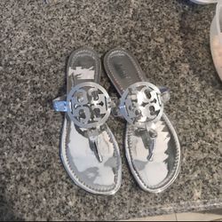 Tory Burch Grey Shining Sandals