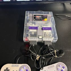 Super Nintendo With Clear Shell 