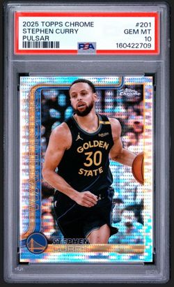 2025-26 TOPPS CHROME PULSAR #201 STEPHEN CURRY PSA 10