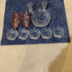 Christal Clear Glass Heart Shape Bowl Set
