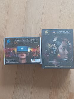VIRTUAL REALITY HEADSET & HEADPHONE CEEK 4D Headphones Advanced 360 Audio+ and CEEK Virtual Reality Headset bundle