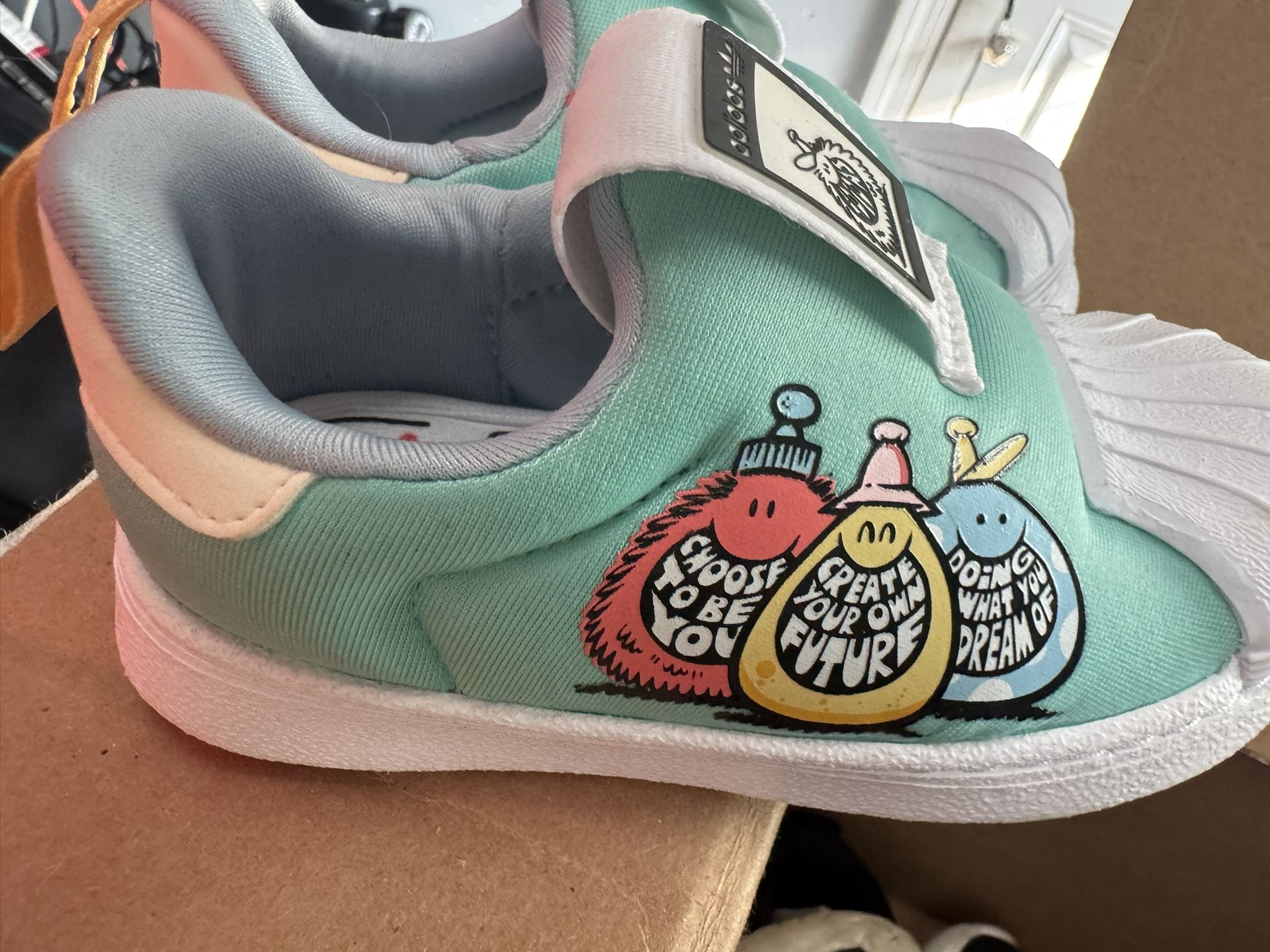 Toddler size 6 Adidas Slip On Tennis Shoes