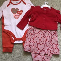 Baby Girl’s Valentines Outfits (3-6 Months)