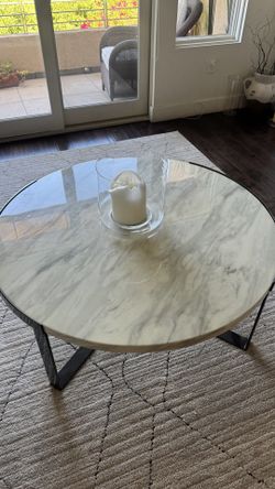Designer Round Marble Coffee Table