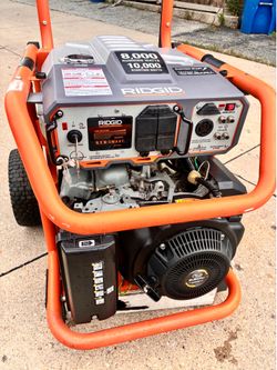 2012 Rigid 8,000/10,000 watt gasoline generator runs perfect - low hours!