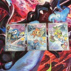 First Partner Illustration Collection Series 1 Pokemon TCG Gen 4 Piplup Chimchar Turtwig Collection