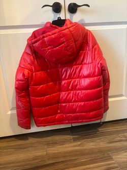 Red Hooded Puffer Jacket