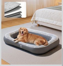 QPAU 36 in Inflatable Dog Bed for Home Travel and Outdoor, Pet Mattress for Small, Medium & Large Dogs
