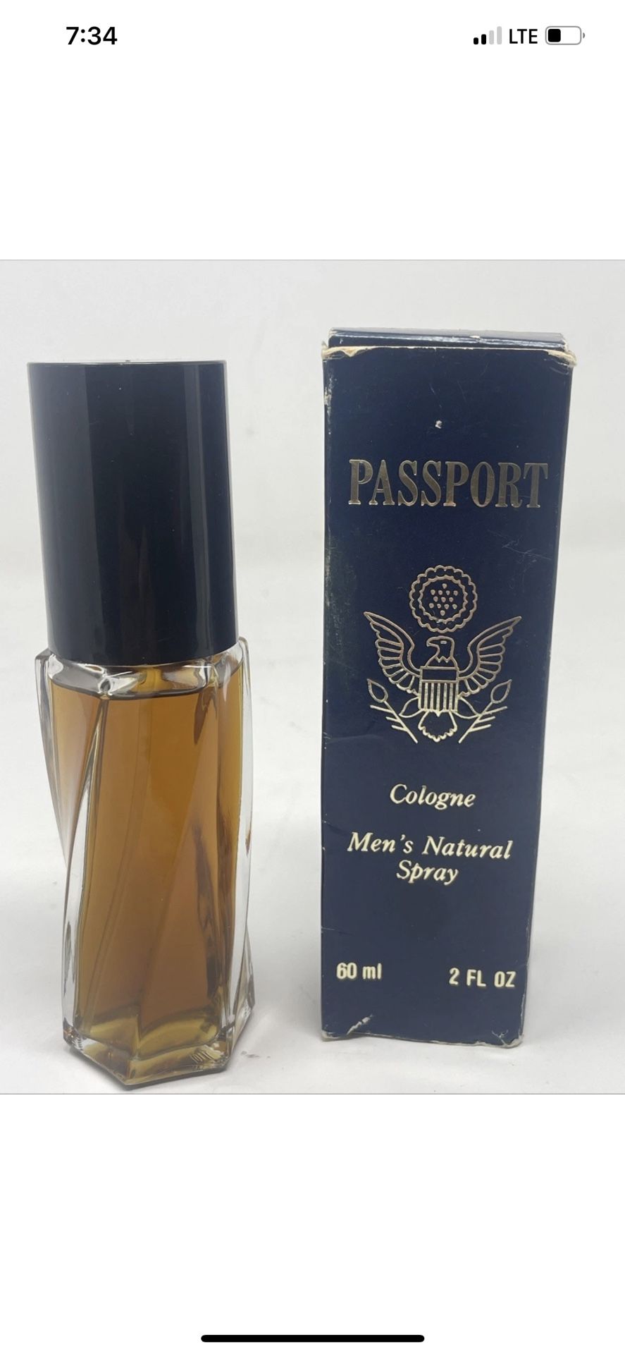 PASSPORT COLOGNE MEN'S NATURAL SPRAY PARK PLAZA INC. 2 FL. OZ. / 60 ML. W/box