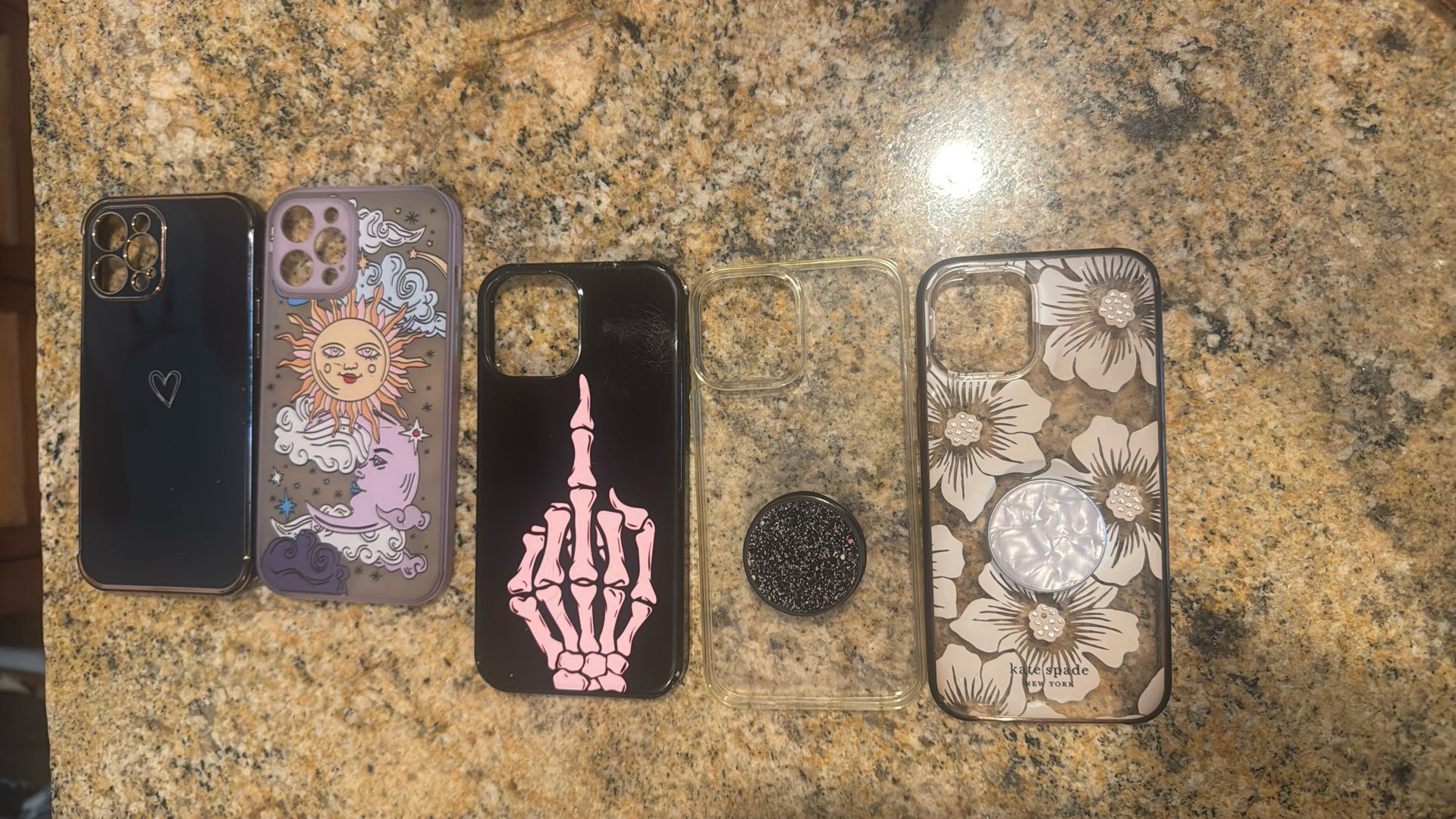 5 iPhone 12 Pro Max Cases + 2 Pop Sockets