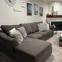 Immaculate Gray Sectional Washable Covers