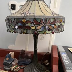 Antique Stained Glass Lamp