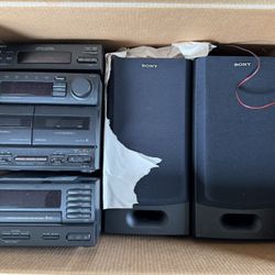Vintage SONY Mini Hi-Fi Stereo Component System Boombox - MHC-2750