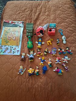 Huge Disney Lot 25 Piece PVC Mickey Mouse Darkwing Duck Cars Donald Duck More