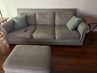 Modern Farmhouse Couch and Ottoman
